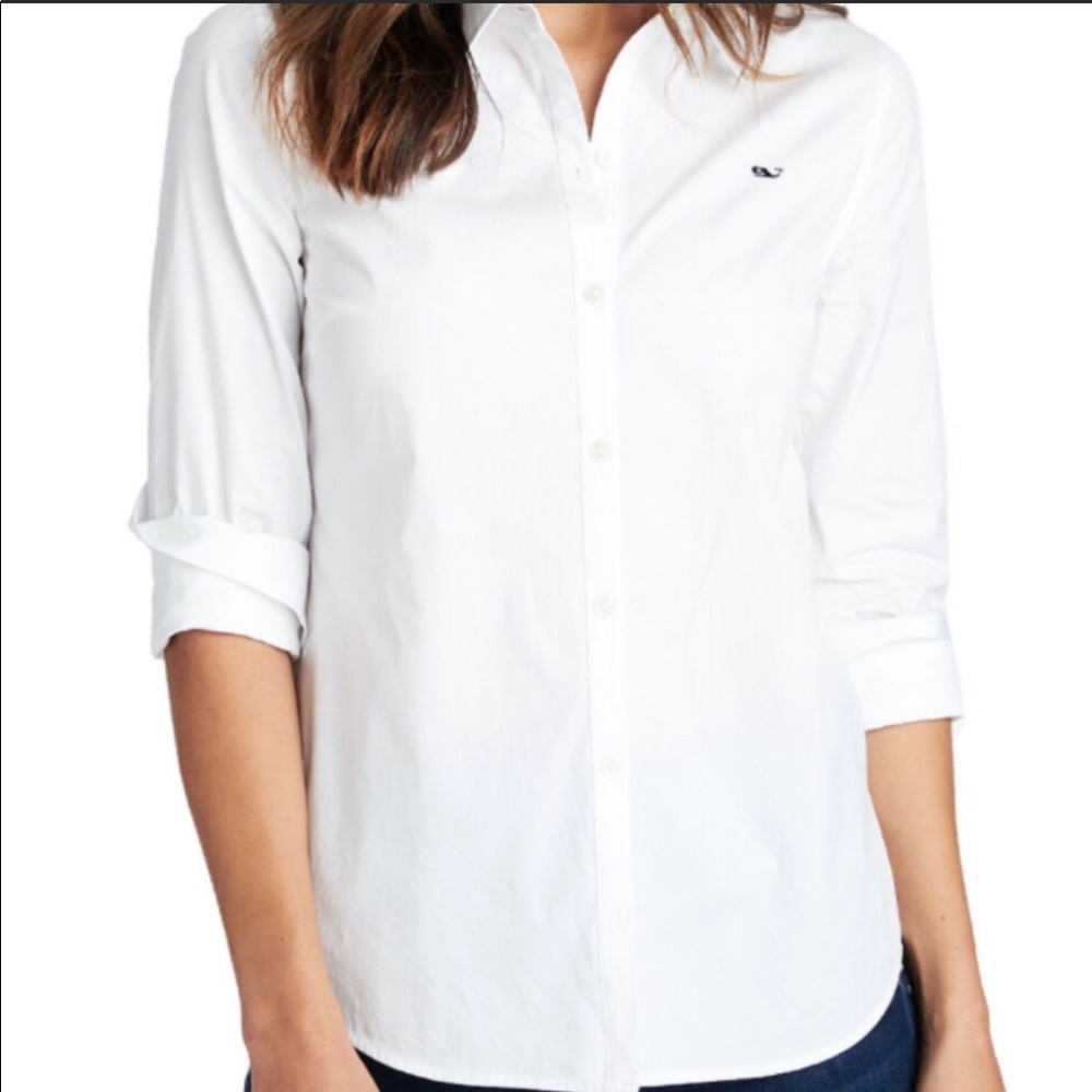 White vineyard vines button down